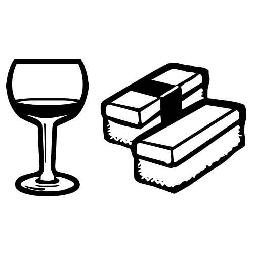 🍷🍣 Emoji Domain black and white Symbola rendering